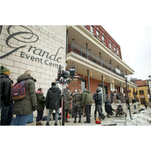 Filming in downtown North Bay
